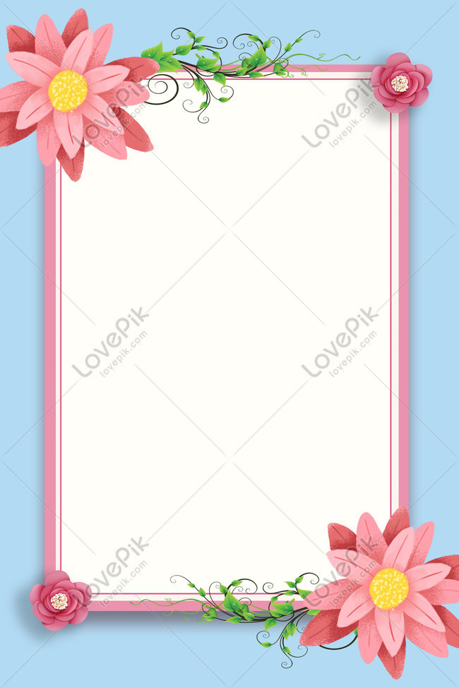 Simple Style Flower Background Border Download Free | Poster Background  Image on Lovepik | 605805928