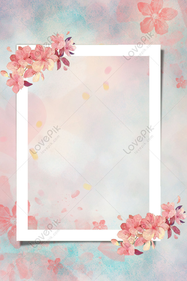 Small Fresh Flower Border Creative Background Download Free | Poster  Background Image on Lovepik | 605806283