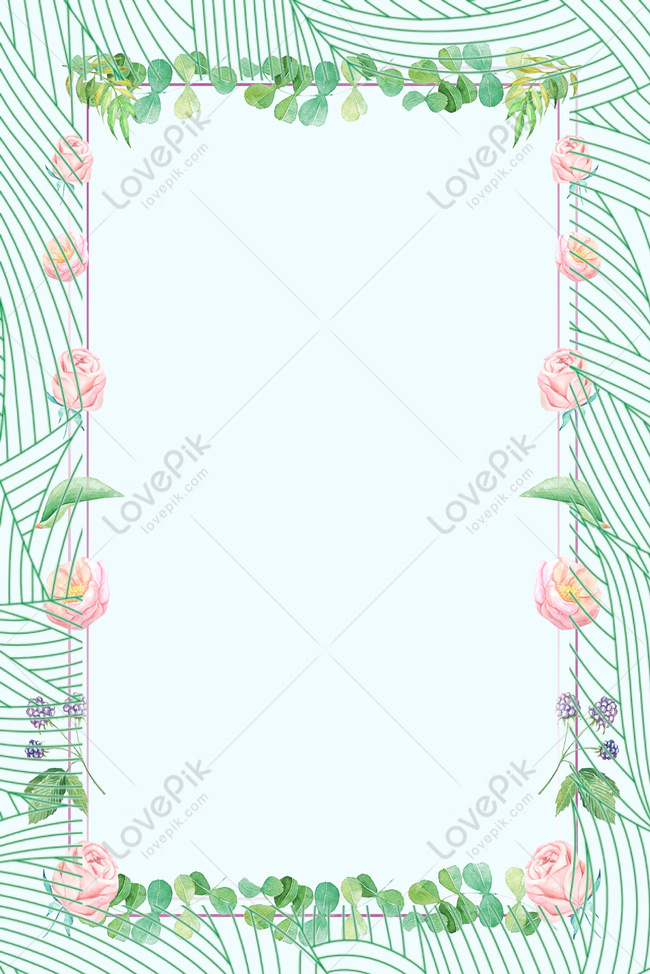 Small Fresh Flower Border Theme Poster Download Free | Poster ...