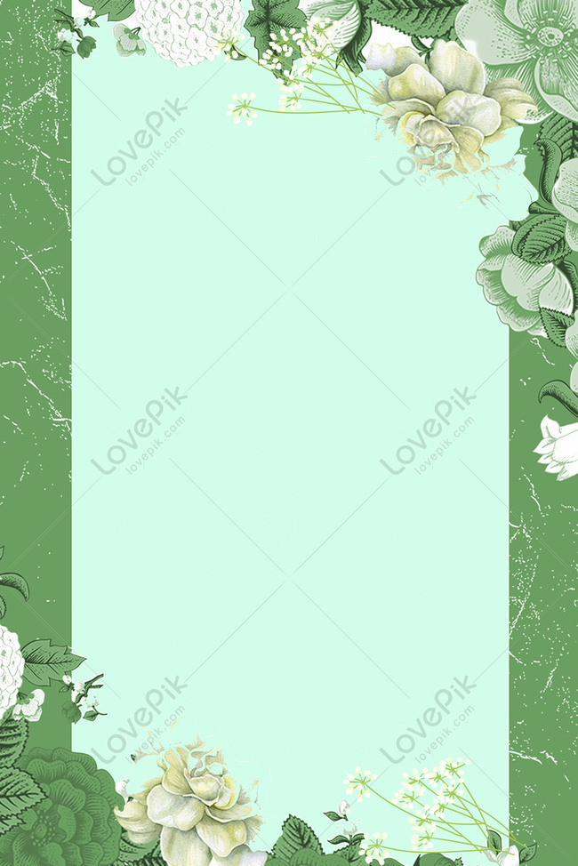 Fresh Green Floral Background Free Vector Download