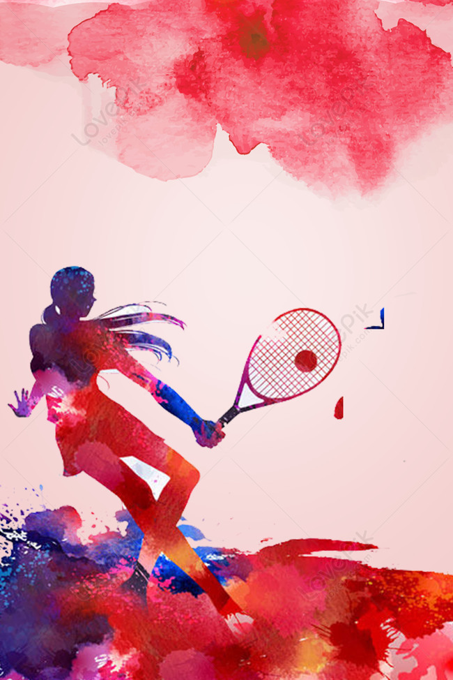 Splashing Ink Badminton Tennis Girl Advertising Background Download Free | Poster  Background Image on Lovepik | 605765301