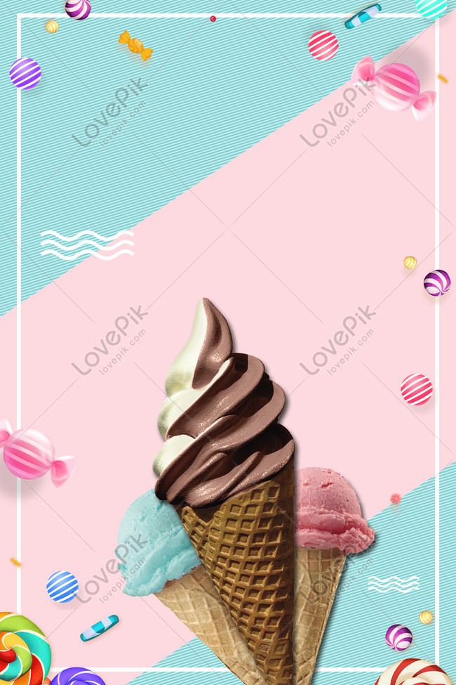 Summer Simple Ice Cream Poster Download Free | Poster Background Image on  Lovepik | 605636047