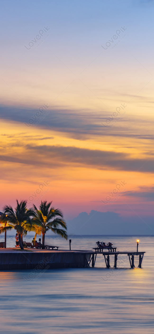 海辺の夕日のモバイル壁紙イメージ 背景 Id Prf画像フォーマットjpg Jp Lovepik Com