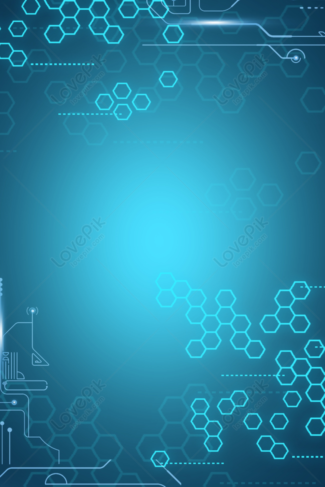 Tech Honeycomb Blue Background Download Free | Poster Background Image on  Lovepik | 605822087