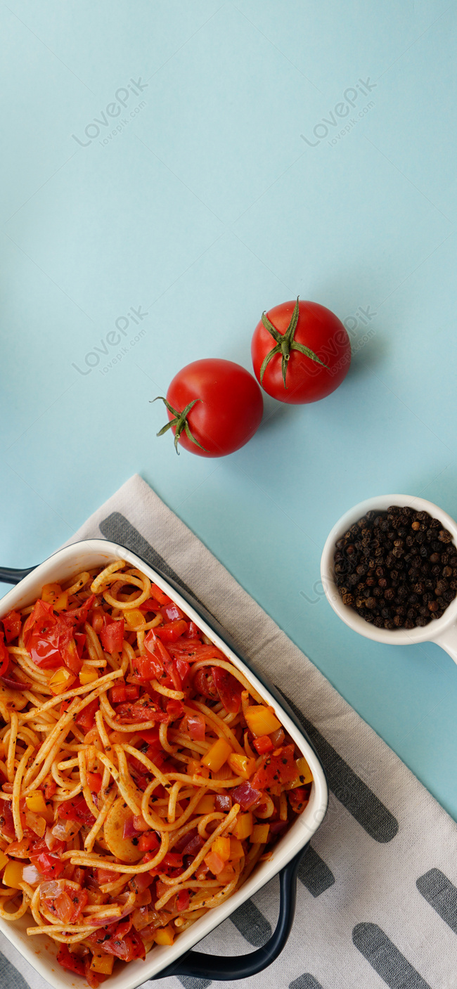 Tomato Pasta Cell Phone Wallpaper Images Free Download on Lovepik |  400288290