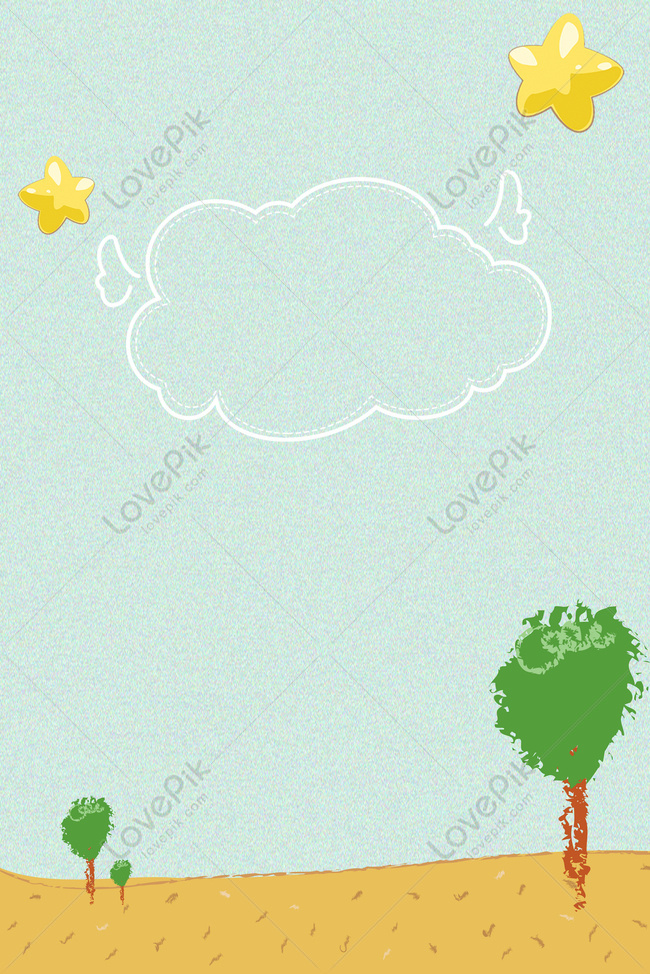 Variety Cartoon Simple Small Fresh Background Download Free | Poster ...