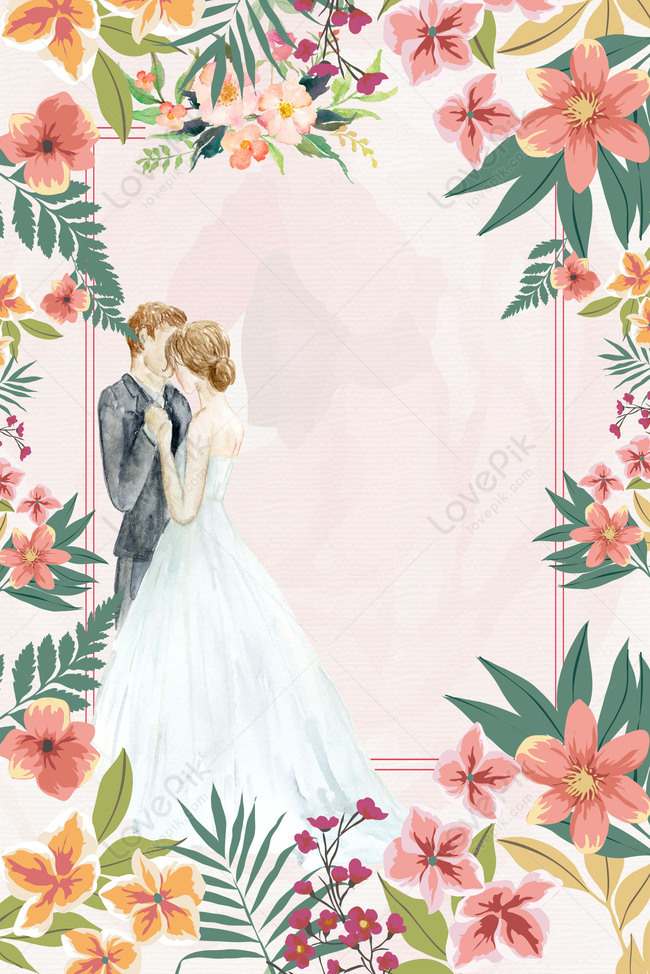Wedding Fresh Print Invitation Poster Background Download Free | Poster  Background Image on Lovepik | 605653979