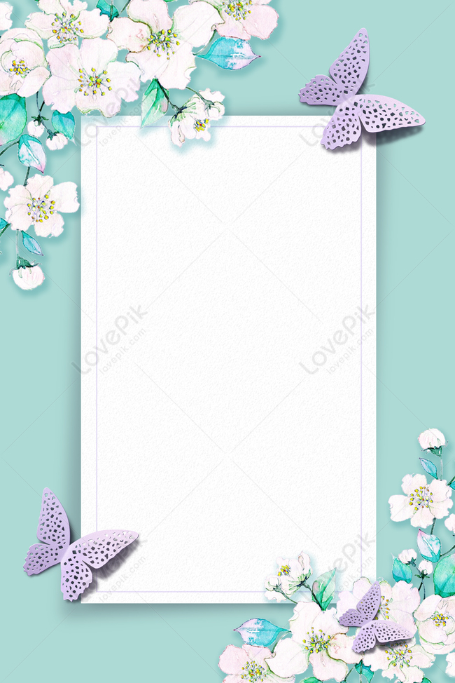 Wedding Invitation Small Fresh Floral Blue Background Poster Download Free  | Poster Background Image on Lovepik | 605707463