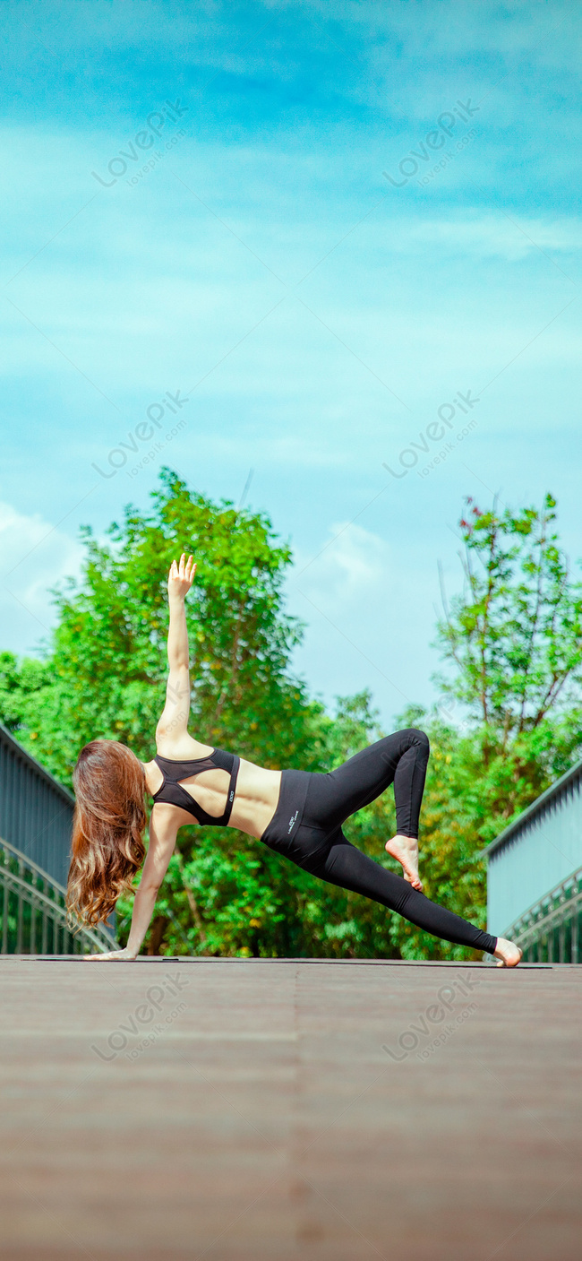International Day of Yoga Background Wallpaper with flat illustration of a  woman doing yoga pose. Suitable to … | Yoga background, How to do yoga,  Flat illustration