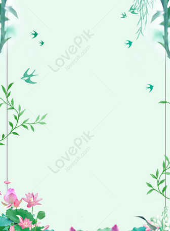 Fresh Green Lotus Poster Background Download Free | Poster Background ...