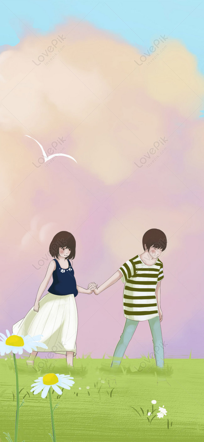 Cartoon Couples Mobile Wallpaper Images Free Download on Lovepik | 400467569