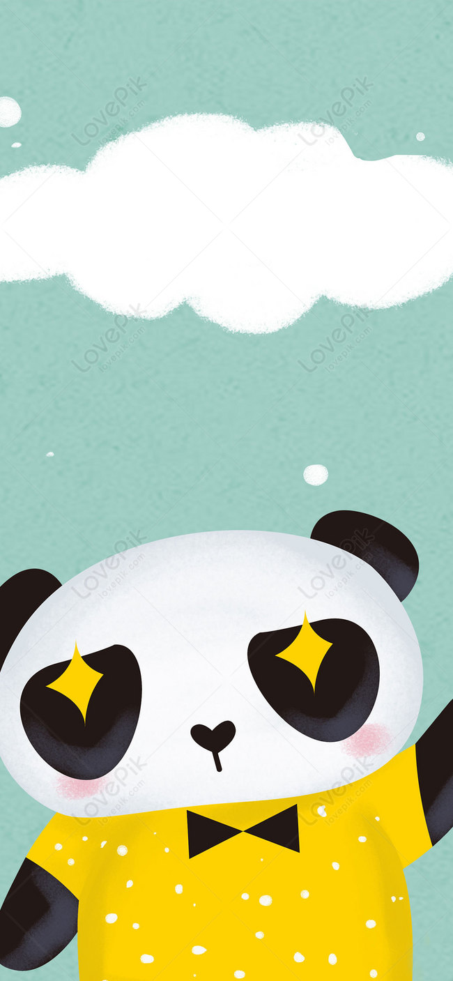 Fondo De Pantalla De Dibujos Animados Panda Móvil Imagen de Fondo Gratis  Descargar en Lovepik