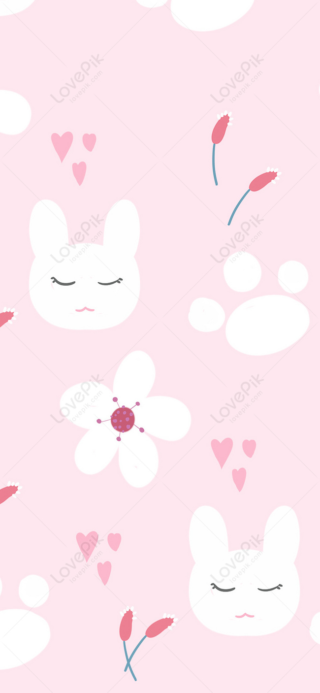 Lovepik Cartoon Rabbit Mobile Phone   Background Image 400391940 
