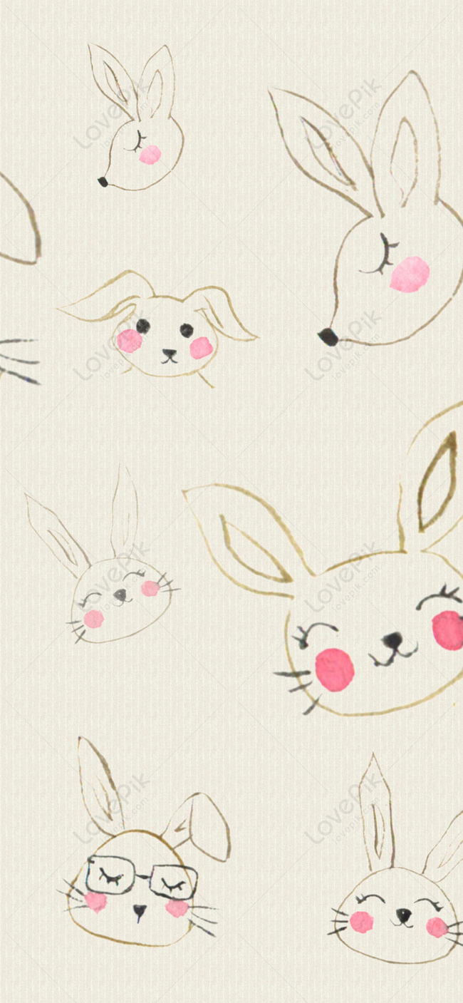 Cartoon Rabbit Mobile Phone Wallpaper Images Free Download on Lovepik |  400395379