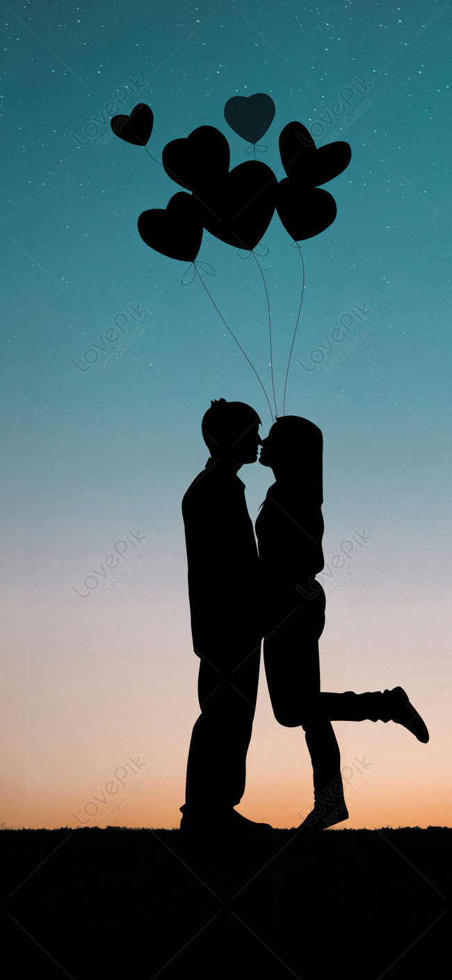 Couple Silhouette Mobile Wallpaper Images Free Download on Lovepik |  400376792