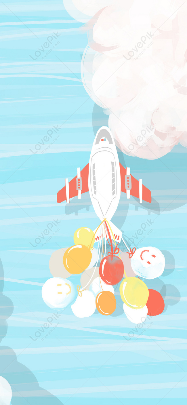 Cute Airplane Mobile Phone Wallpaper Images Free Download on Lovepik |  400391882