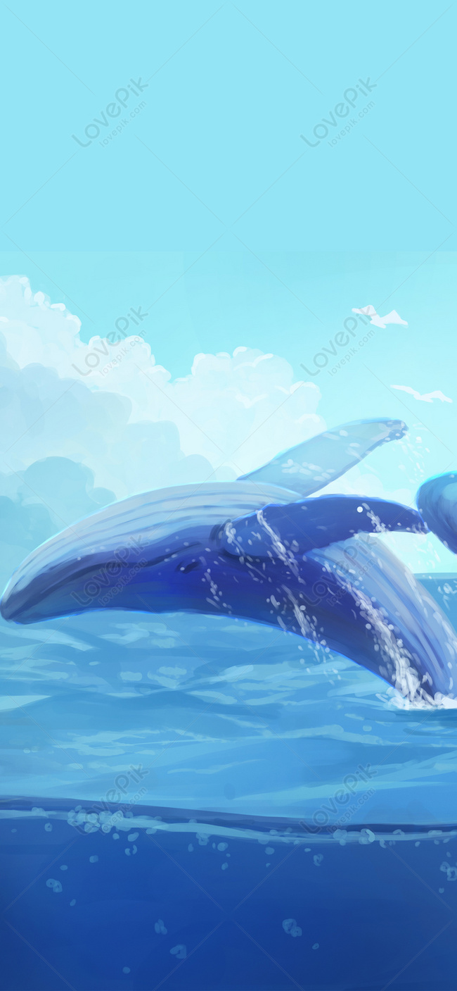 Fondo De Pantalla Móvil De Delfines Imagen de Fondo Gratis Descargar en  Lovepik