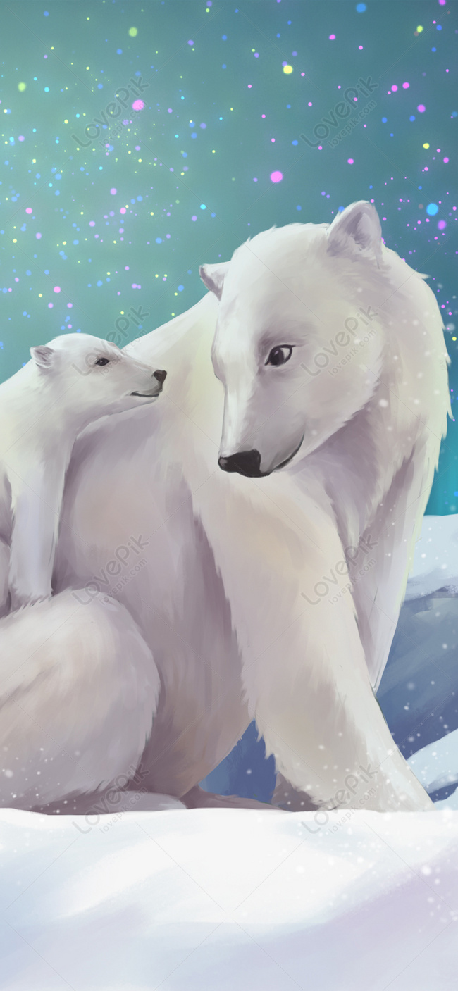 Papel Pintado Móvil Oso Polar Imagen de Fondo Gratis Descargar en Lovepik