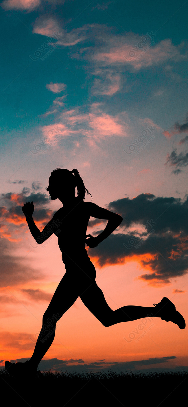 Running Mobile Wallpaper In The Sunset Images Free Download on Lovepik |  400348678