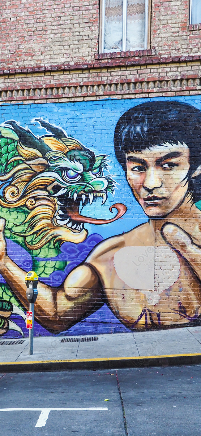 San Francisco Bruce Lee Graffiti Mobile Phone Wallpaper Images Free  Download on Lovepik | 400461023