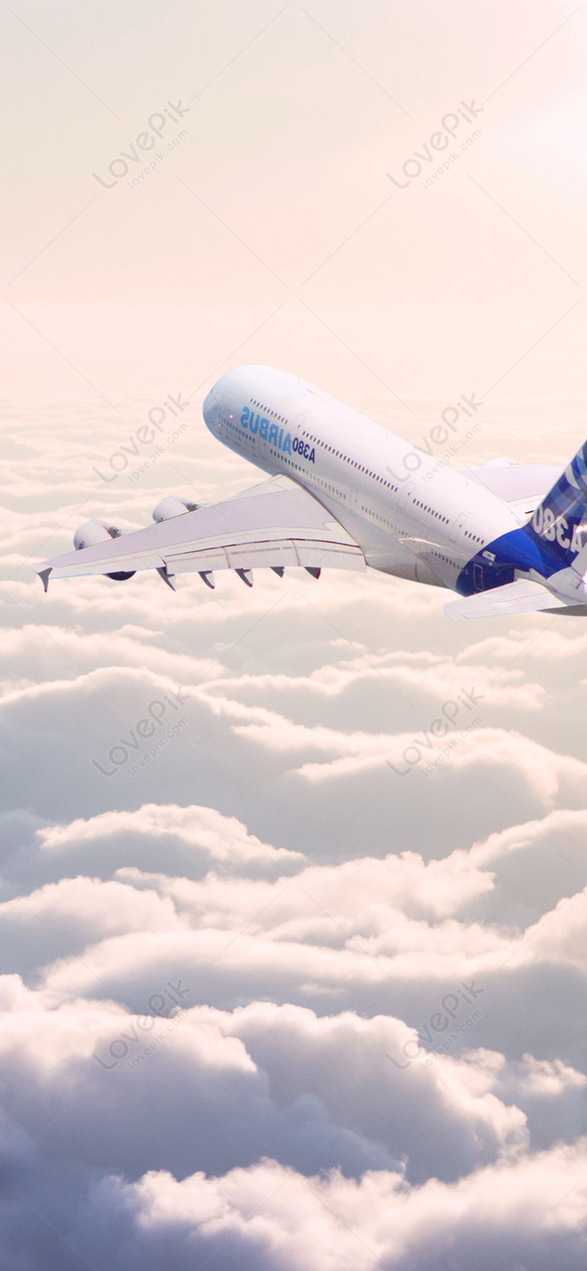 Aircraft Mobile Phone Wallpaper On Cloud Images Free Download on Lovepik |  400640342