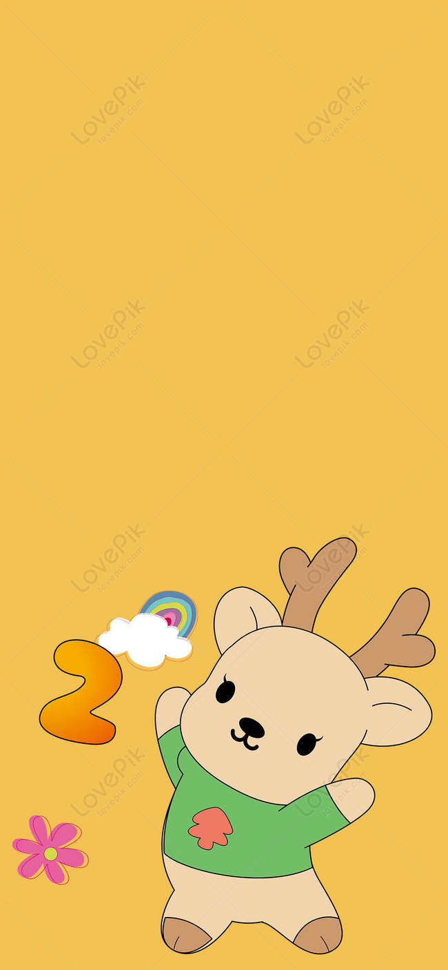 Cartoon Deer Mobile Phone Wallpaper Images Free Download on Lovepik |  400533848
