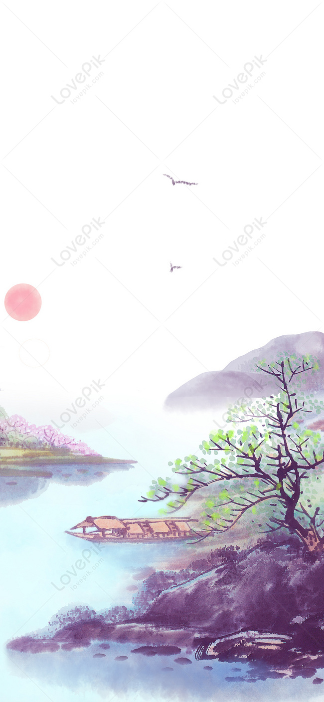Chinese Painting Landscape Mobile Phone Wallpaper Images Free Download on  Lovepik | 400527856