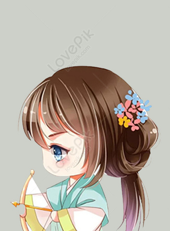 Anime Girl Cartoon With Long Brown Hair And Eyes Background, Cute Profile  Picture Cartoon, Cartoon Powerpoint, Cute Powerpoint Background Image And  Wallpaper for Free Download