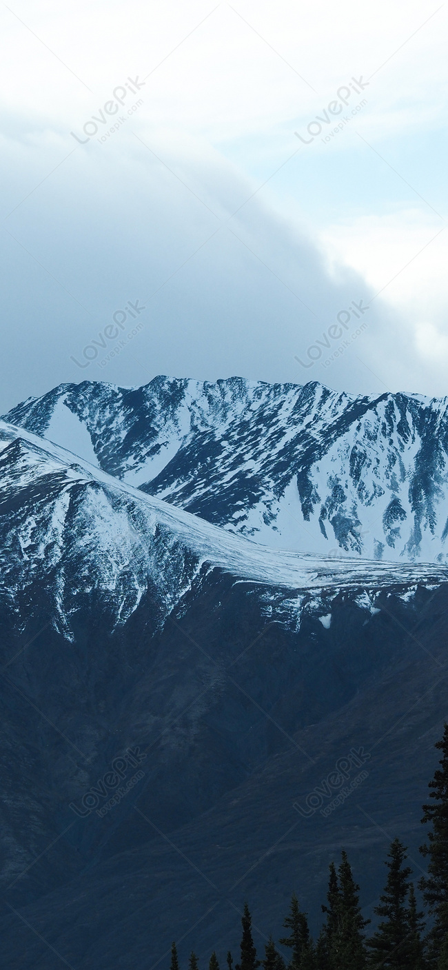 Fondo De Pantalla De Alaska Snow Mountain Para Móvil Imagen de Fondo Gratis  Descargar en Lovepik