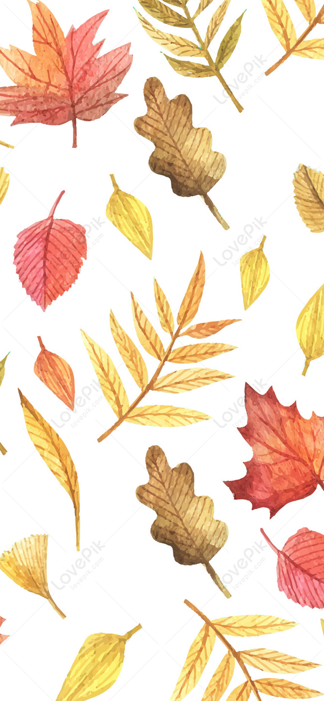 Hand Painted Autumn Leaves Mobile Phone Wallpaper Images Free Download on  Lovepik | 400706154