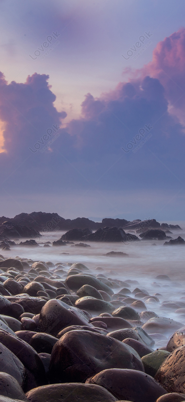 Seaside Sunset Cell Phone Wallpaper Images Free Download on Lovepik |  400957052