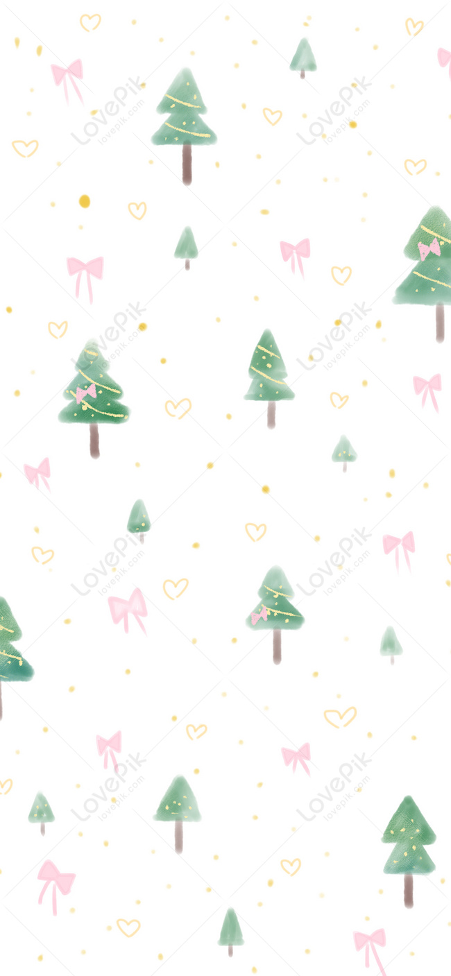 Watercolor Christmas Tree Mobile Wallpaper Images Free Download on