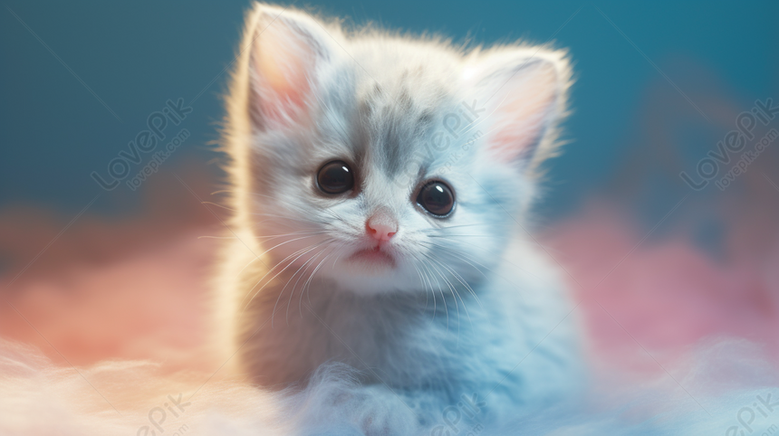 Hình ảnh Một Con Mèo Dễ Thương Liếm Trên Một Miếng đệm PNG Miễn Phí Tải Về  - Lovepik