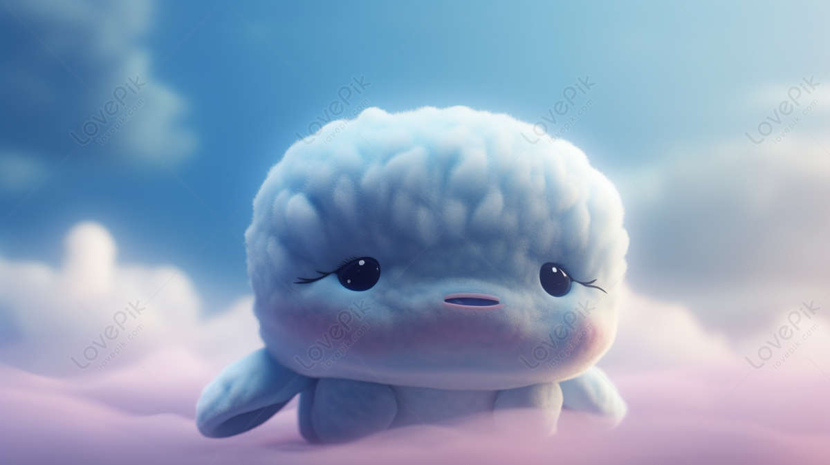 Tiny Small Stuffed Animal On Top Of Clouds, Tops Backgrounds, Cloud ...