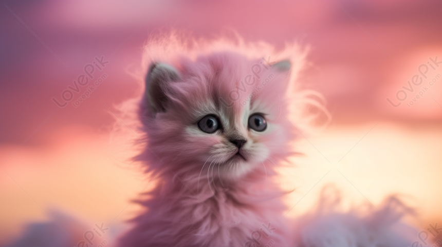 Đầu Mèo đáng Yêu Dễ Thương Trên Phim Hoạt Hình Màu Hồng Doodle Mô Hình Liền  Mạch Nền | Nền AI Tải xuống miễn phí - Pikbest