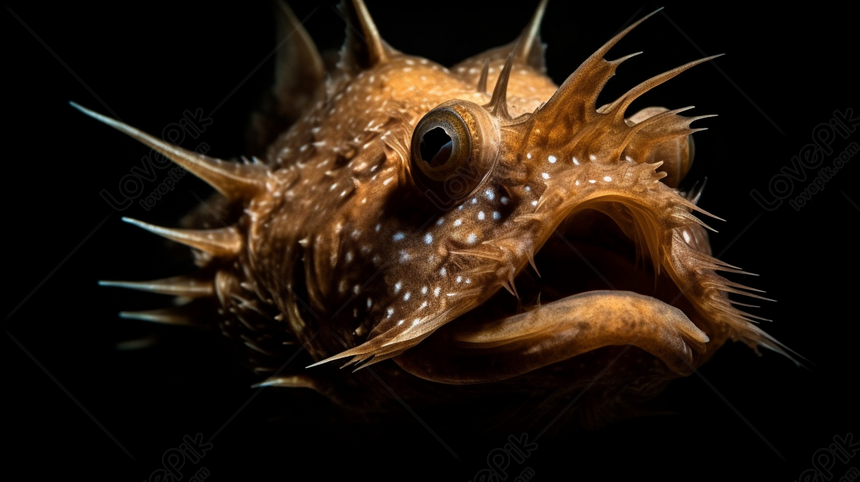 Puffer Fish On Black A Striking Sight, Fish Backgrounds, Black ...