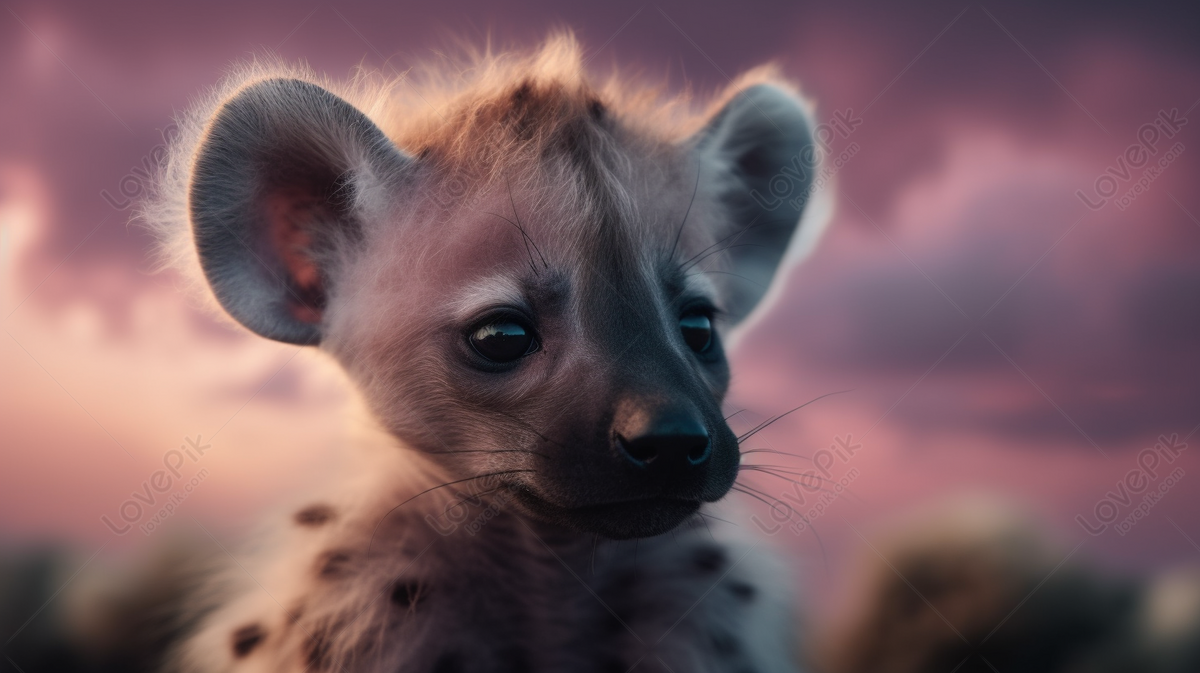 cute portrait of a hyena cub outdoors 2451730 wh1200