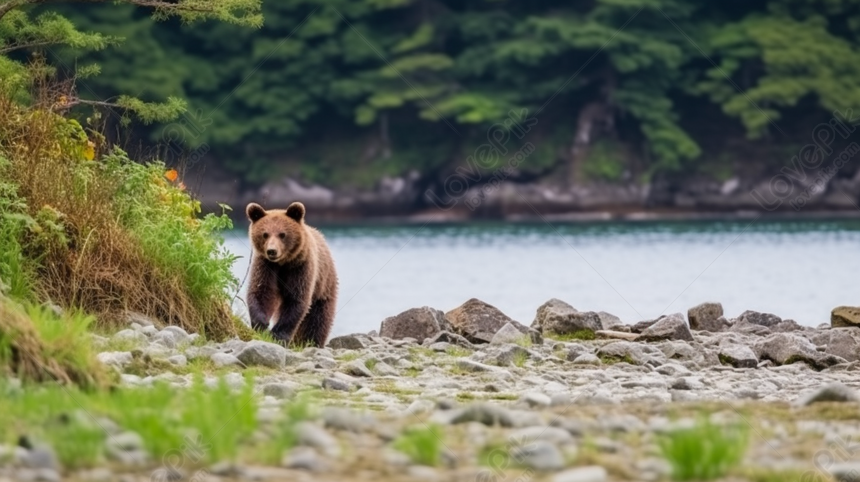 Nhìn Xuống Một Chú Gấu Hoạt Hình Với Khuôn Mặt To Lớn | Nền JPG Tải xuống  miễn phí - Pikbest