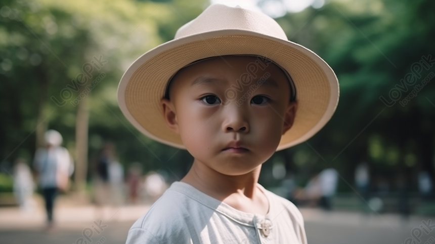 Cute Asian Boy With A Hat: Captivating Background, The Boys Backgrounds ...