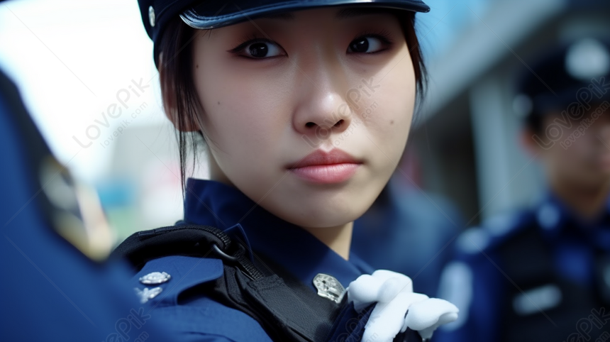 The Hongkonger Woman In Police Uniform, Uniform Backgrounds, Police ...