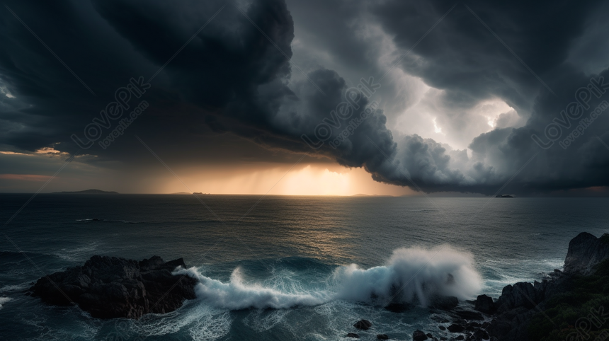 Hình nền Nền đây Là Hình ảnh động Về Một Cơn Bão đại Dương đổ Bộ Vào Một  Thành Phố Nền, Hình ảnh Siêu Sóng Thần, Siêu Cấp, Poster Background Vector  để