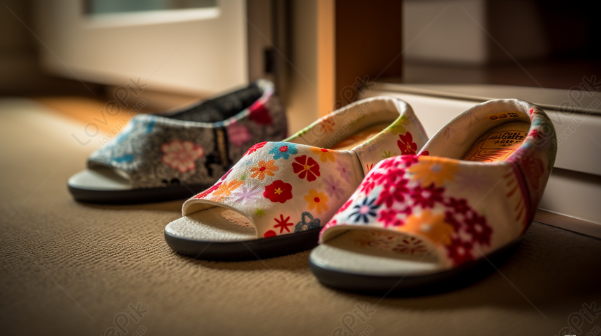 Premium Photo | Yellow sandals on pink and blue color background, flat lay  photo