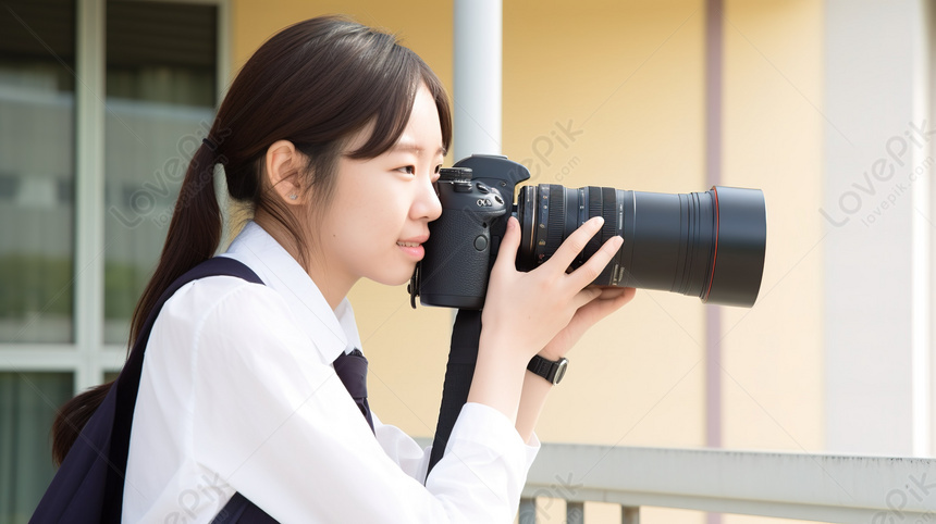 La macchina fotografica scatta una foto