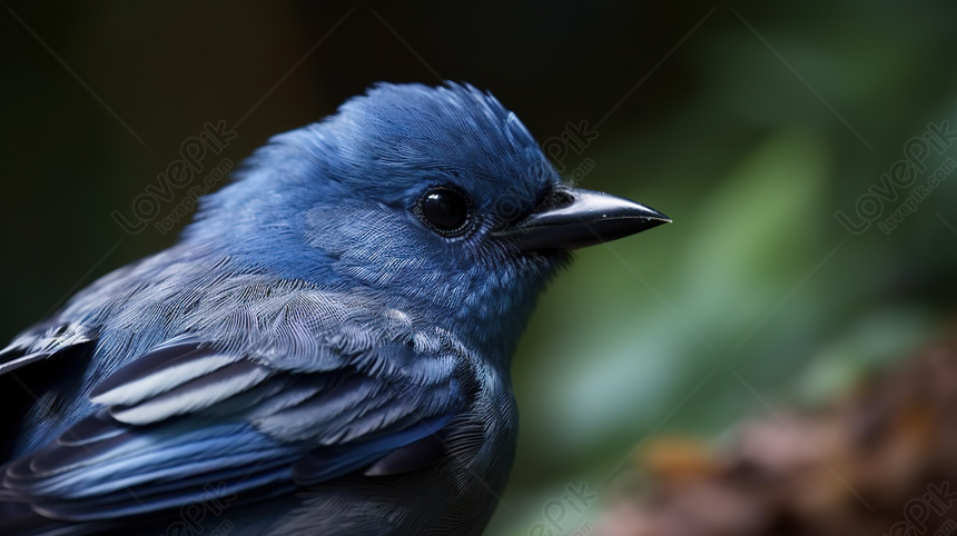 oiseau bleu qui vole