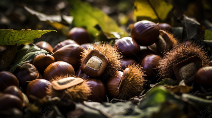 The Forests A Closer Look At Chestnuts Growing, Grow Backgrounds ...