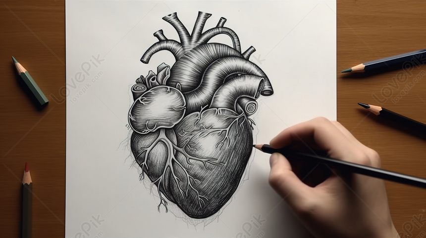 Step-by-step Guide To Creating A Captivating Human Heart Drawing ...