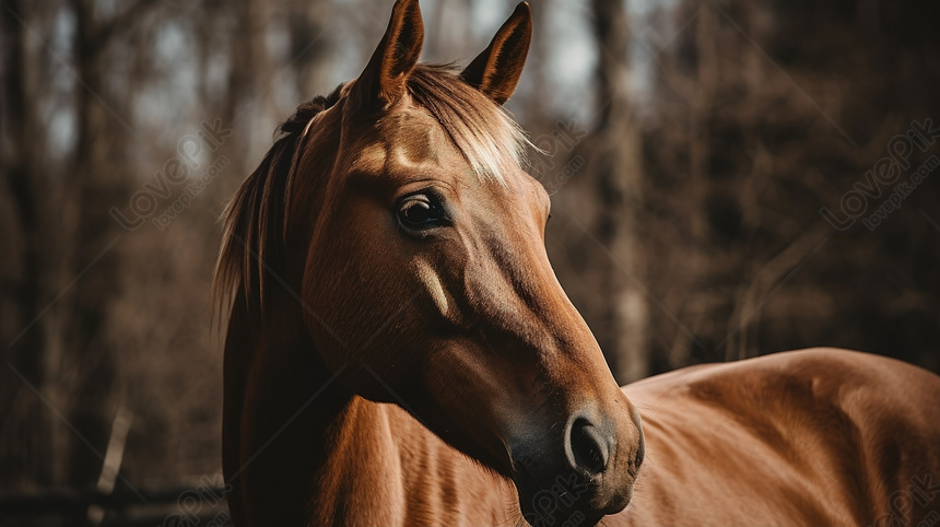 Cheval 2024 brun rougeatre