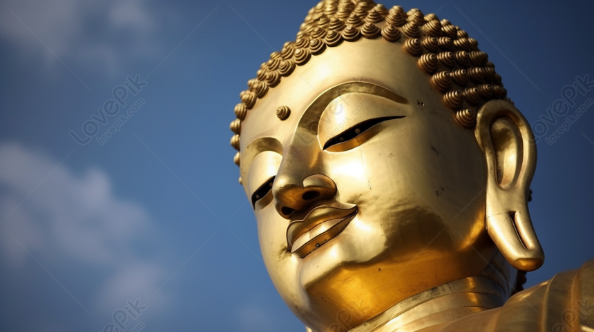 Tượng Phật Với Lá Mùa Thu Và Hoa Làm Nền Hình Nền Cho Tải Về Miễn Phí -  Pngtree