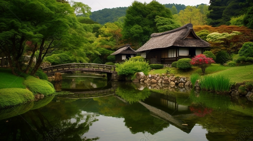 Thiết kế mẫu biệt thự 1 tầng nhà vườn mái Nhật đẹp kèm nội thất