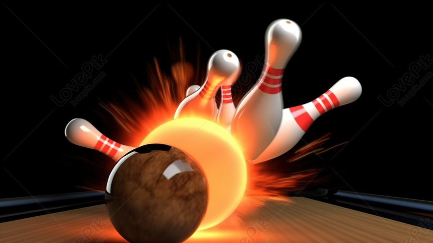 Bowling Ball Strikes Pins With Force: A Riveting Game Moment!, Game ...